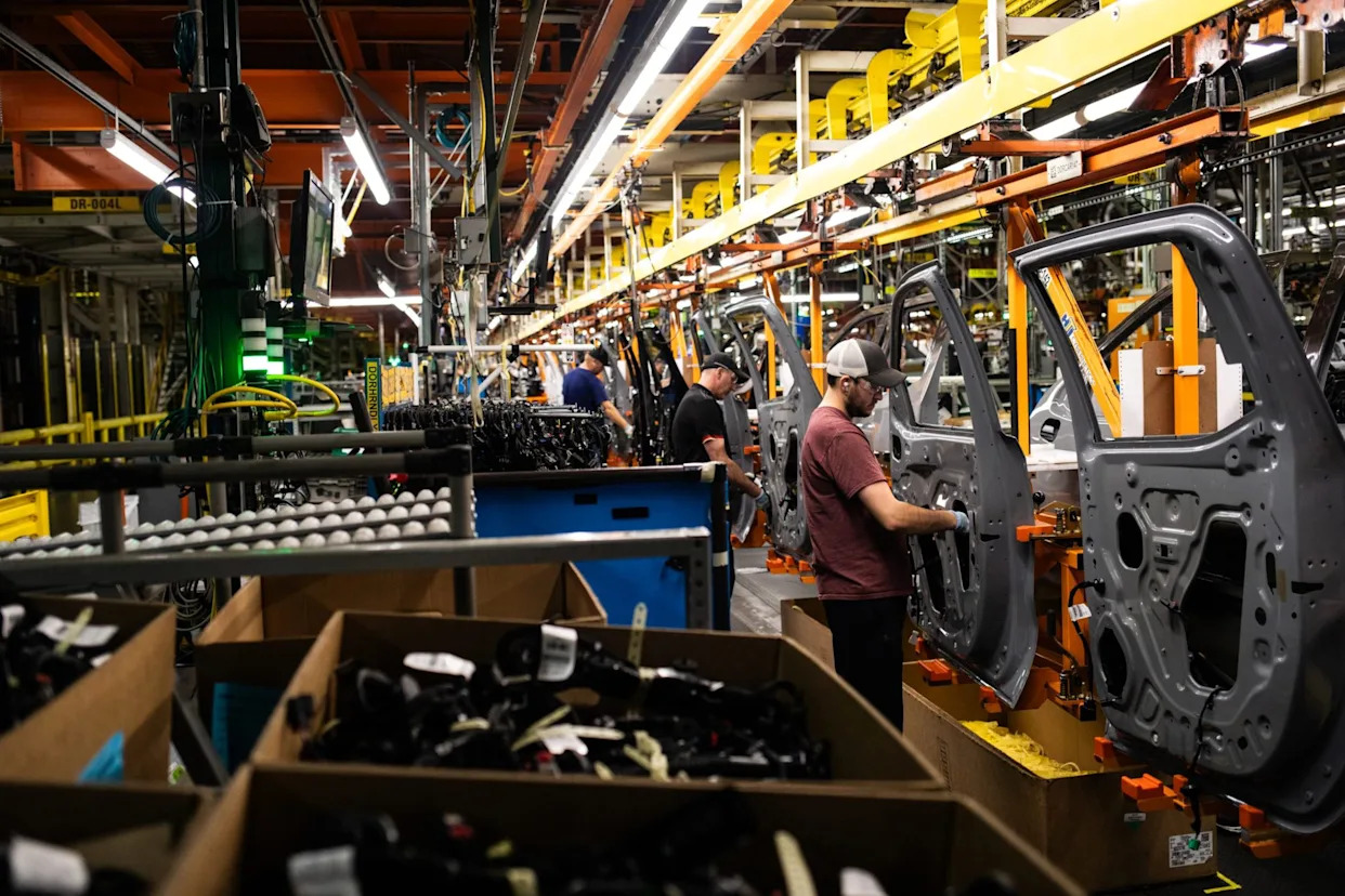 Manufacturing plant floor workers